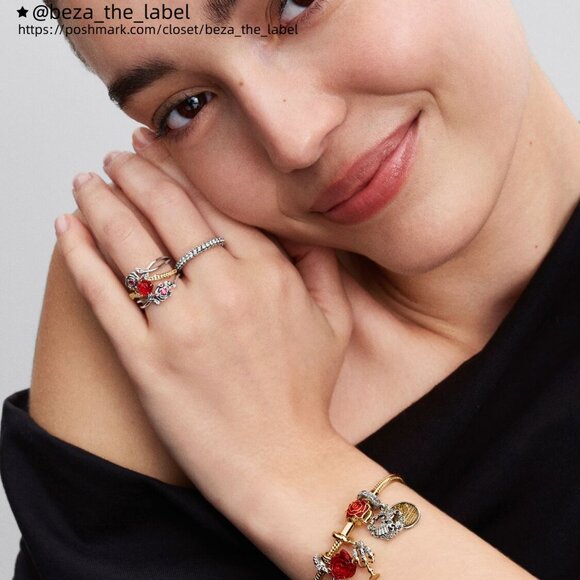 Pandora Disney Beauty and the Beast Dancing Dangle Charm - Picture 6 of 6